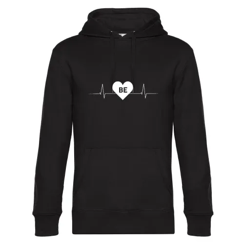 Beckum BE Nummernschild Herzschlag Hoodie Männer King Hooded