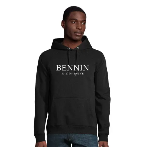 Bennin Koordinaten Hoodie Männer Stellar Bio
