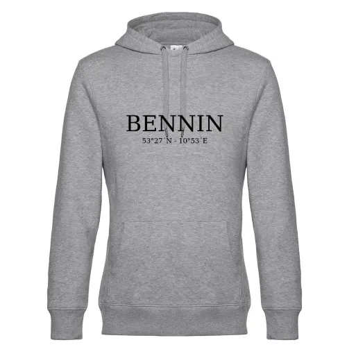 Bennin Koordinaten Hoodie Männer King Hooded