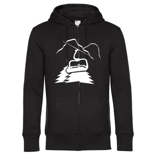 Berglandschaft mit Lift und Gipfel Männer Hoodie