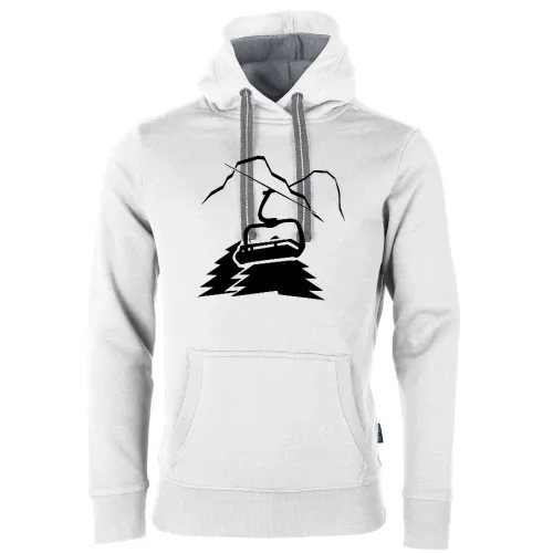 Berglandschaft mit Lift und Gipfel Männer Hoodie