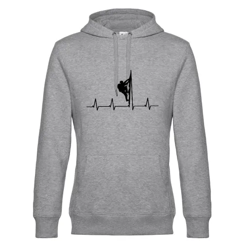 Bergsteigerherzschlag Männer Hoodie