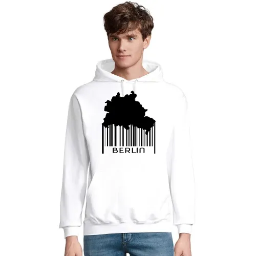 Berlin Barcode Berliner Strichcode Farbe wählbar Hoodie Männer Condor