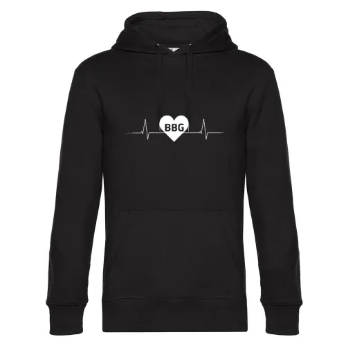 Bernburg BBG Nummernschild Herzschlag Hoodie Männer King Hooded