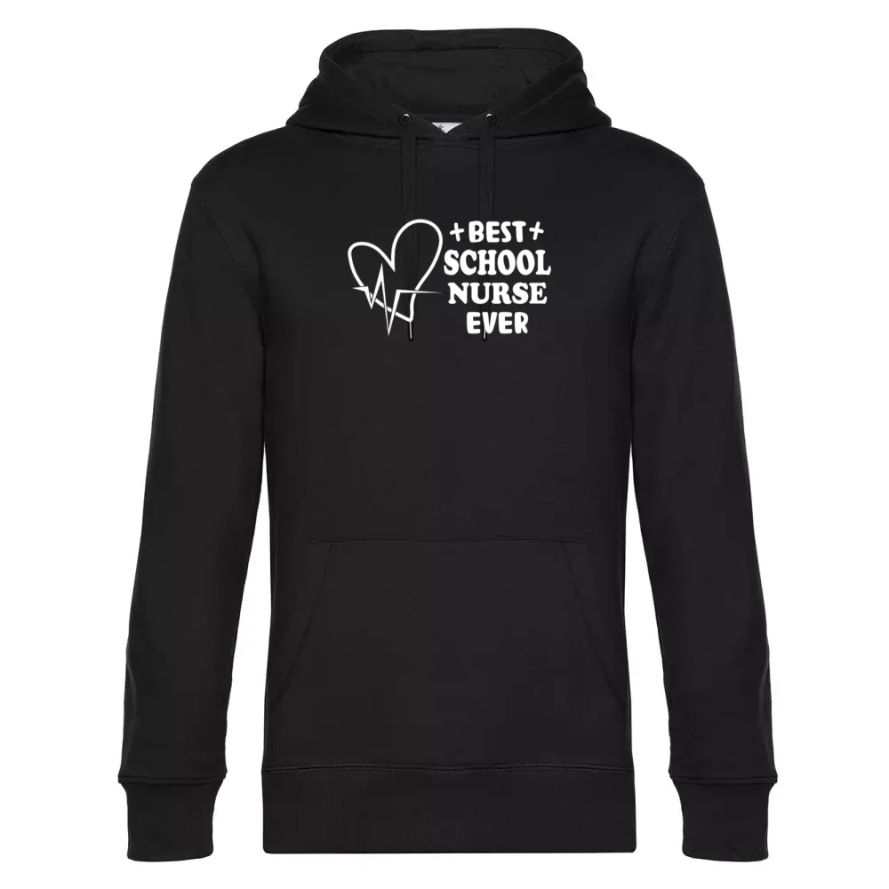  Männer Hoodie mit Aufdruck 'Best School Nurse Ever Krankenschwester Vintage'
