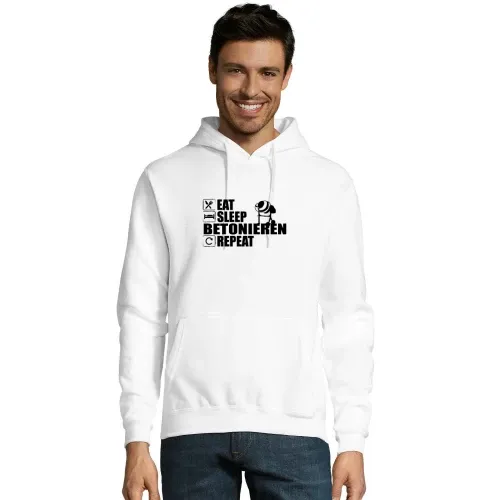 Betonmischer Maurer Eat Sleep Betonieren Repeat Hoodie Männer Snake