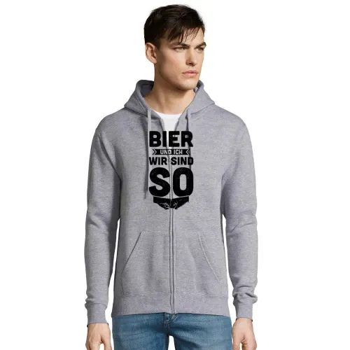 Bier und Ich Wir Sind So - Biergarten Bierzelt Motiv Männer Hoodie