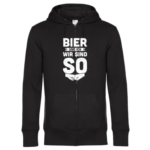 Bier und Ich Wir Sind So - Biergarten Bierzelt Motiv Männer Hoodie