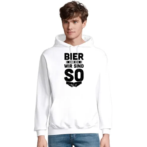 Bier und Ich Wir Sind So - Biergarten Bierzelt Motiv Männer Hoodie