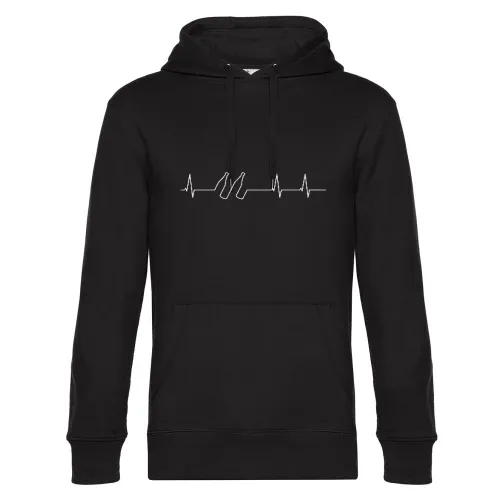 Bierflaschen Herzschlag Männer Hoodie