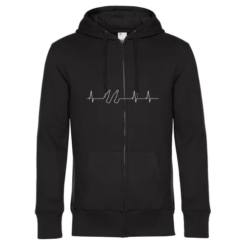 Bierflaschen Herzschlag Männer Hoodie