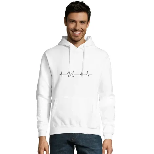 Bierflaschen Herzschlag Männer Hoodie