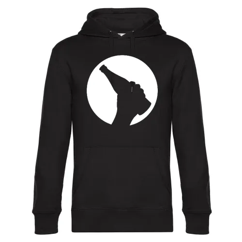 Biermond mit einer Bierflasche in der Hand Männer Hoodie