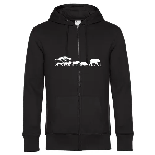 Big Five in der Savanne Männer Hoodie