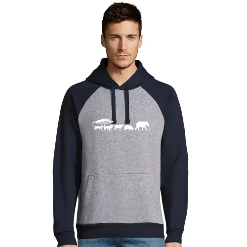 Big Five in der Savanne Männer Hoodie