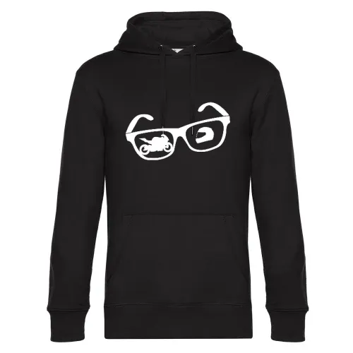 Bike Nerd Brille Hoodie Männer King Hooded