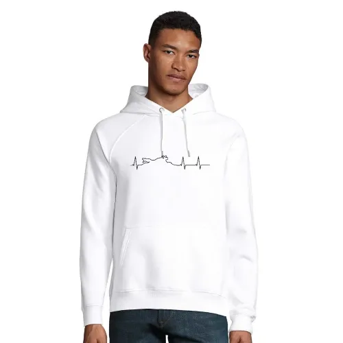 Biker Herzschlag Hoodie Männer Stellar Bio