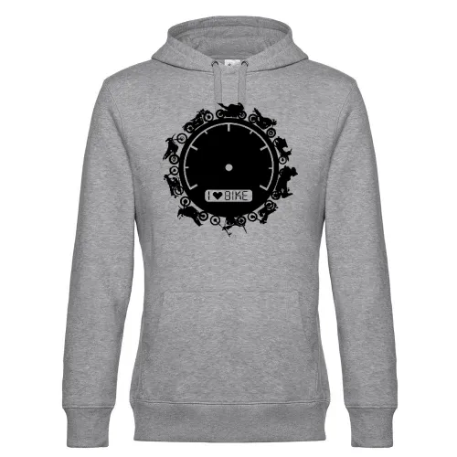 Bikerkreis mit Tachometer Hoodie Männer King Hooded