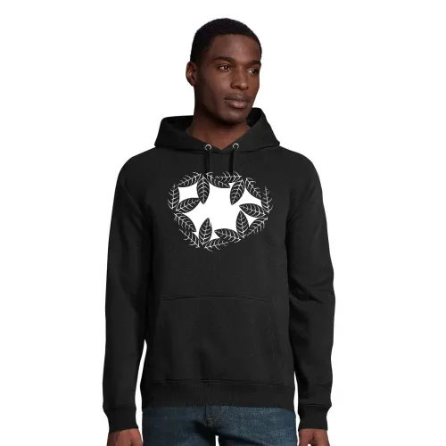 Blätterloch im Dschungel Männer Hoodie