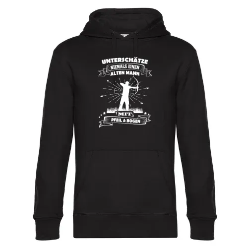 Bogenschießen Alter Mann Spruch Archer Bogensport Männer Hoodie