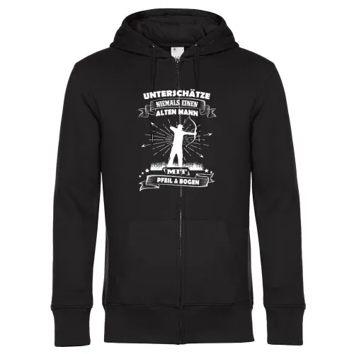 Bogenschießen Alter Mann Spruch Archer Bogensport Männer Hoodie