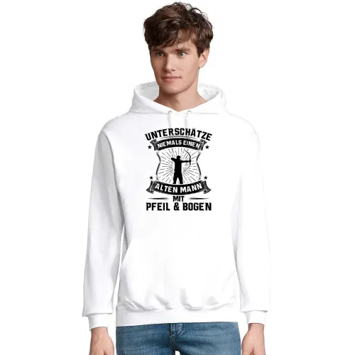 Bogenschießen Alter Mann Spruch Archer Bogensport Hoodie Männer Condor