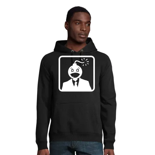 Bombenkopf im Rechteck Männer Hoodie