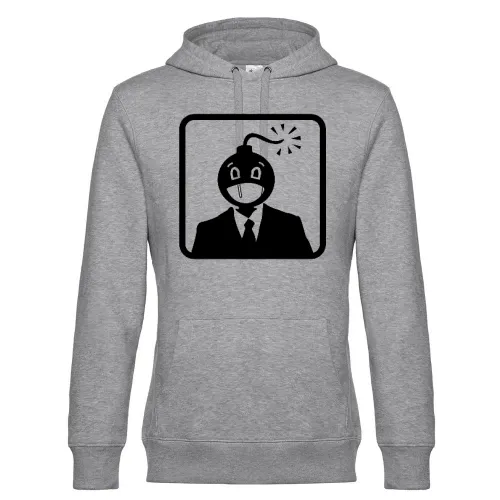 Bombenkopf im Rechteck Männer Hoodie