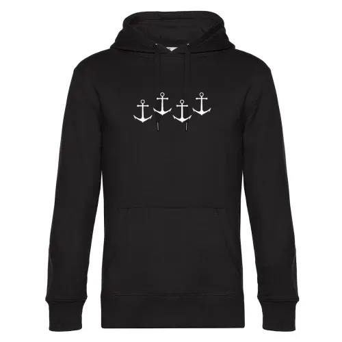 Boot Anker Vintage Kapitän Bootsfahrer Segler Hoodie Männer King Hooded