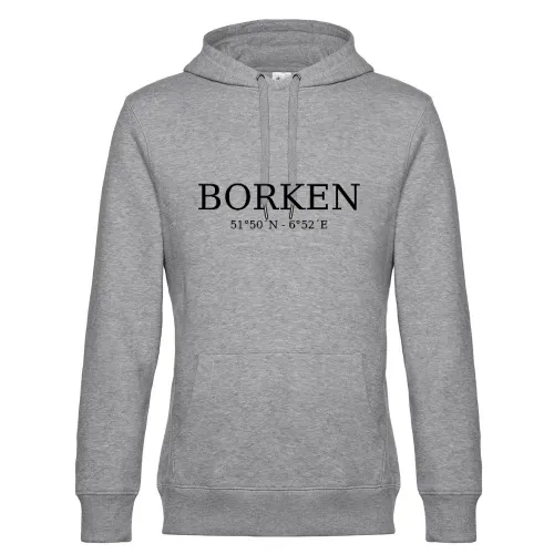 Borken Koordinaten Hoodie Männer King Hooded