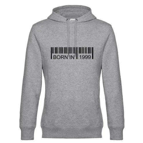 Born in 1999 Strichcode Hoodie Männer King Hooded