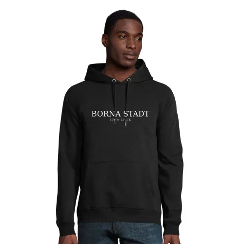 Borna Stadt Koordinaten Hoodie Männer Stellar Bio
