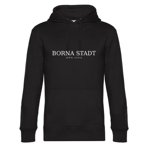 Borna Stadt Koordinaten Hoodie Männer King Hooded