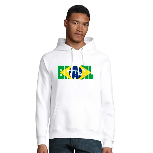 Brasilien mit Fahne Männer Hoodie