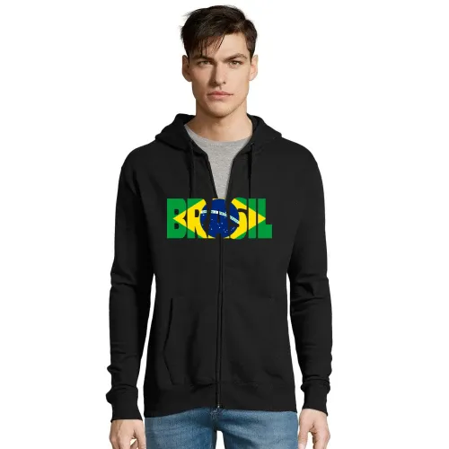 Brasilien mit Fahne Hoodie Männer Seven