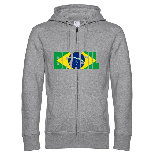 Brasilien mit Fahne Männer Hoodie