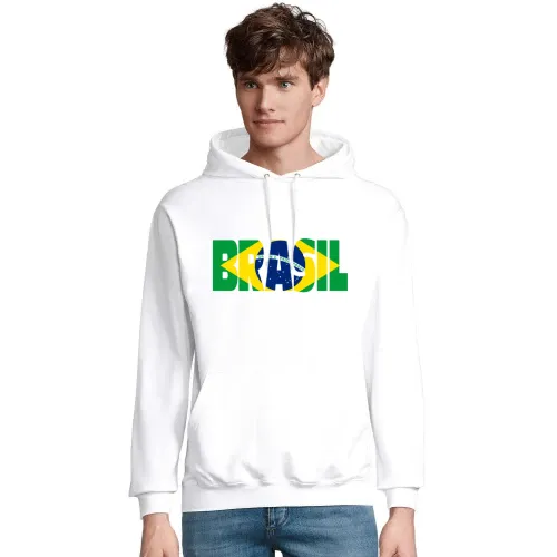Brasilien mit Fahne Männer Hoodie