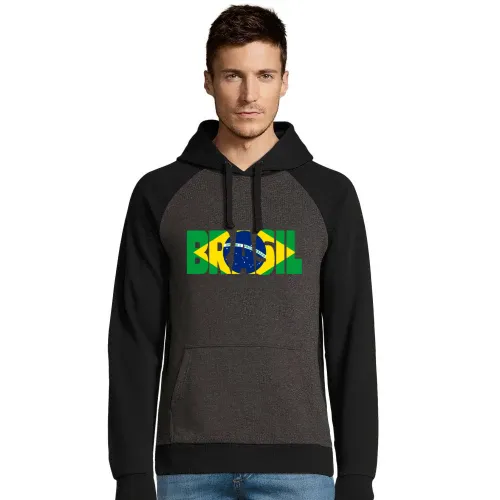 Brasilien mit Fahne Männer Hoodie