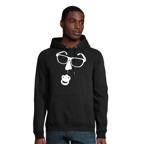 Brille mit Nase und Schnuller Männer Hoodie