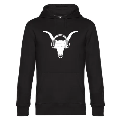 Büffelkopf mit Kopfhörer Männer Hoodie