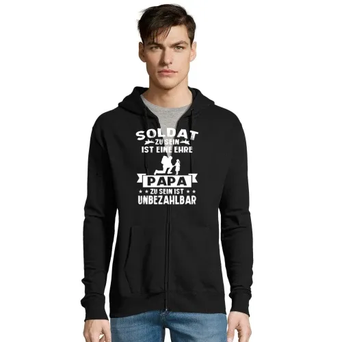 Bundeswehr Vater Ehre - Soldat Papa mit Tochter Männer Hoodie