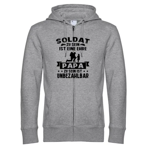 Bundeswehr Vater Ehre - Soldat Papa mit Tochter Männer Hoodie