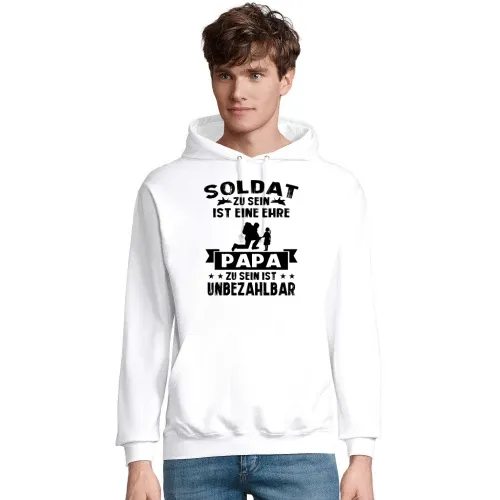 Bundeswehr Vater Ehre - Soldat Papa mit Tochter Männer Hoodie