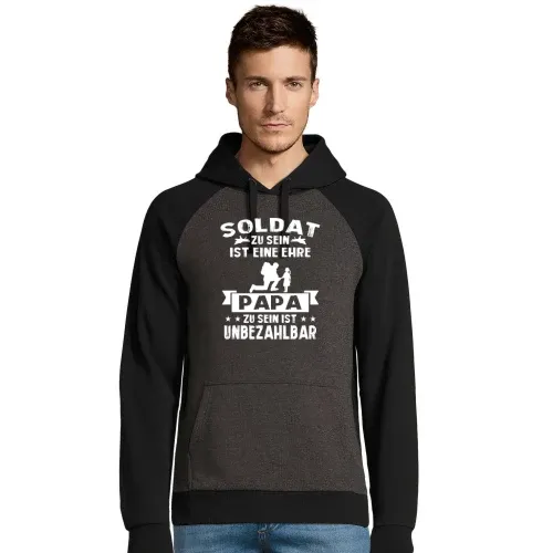 Bundeswehr Vater Ehre - Soldat Papa mit Tochter Männer Hoodie