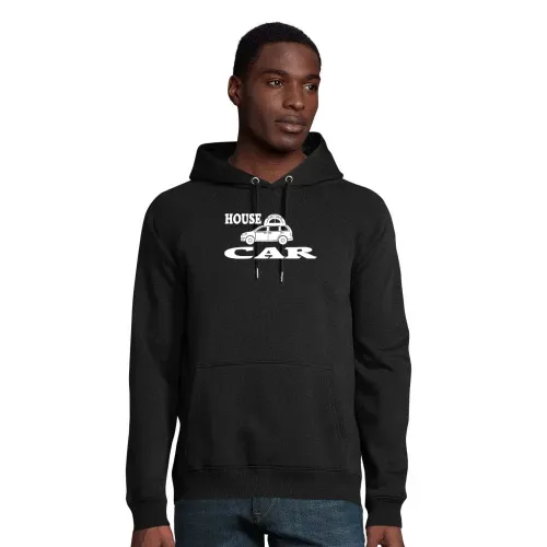 Camper Auto - House Car Camping Minimalist Hoodie Männer Stellar Bio