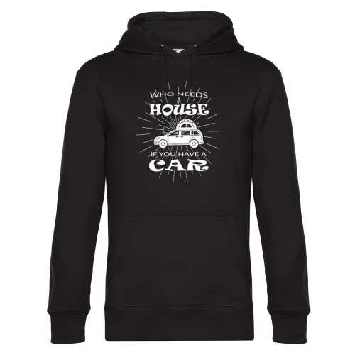 Camping Auto mit Dachzelt House Car Hoodie Männer King Hooded