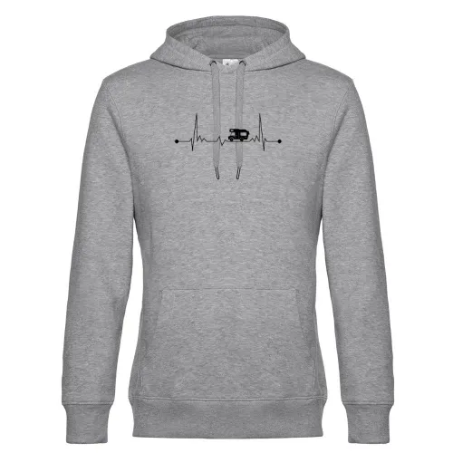 Camping Wohnmobil EKG Alkoven Herzschlag Camper Männer Hoodie