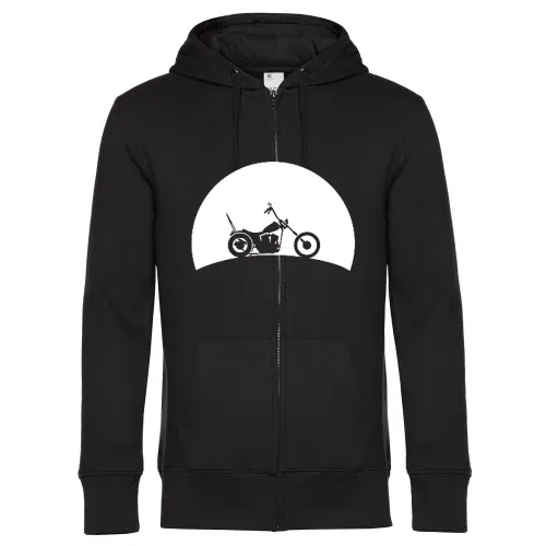 Chopper im Sonnenuntergang Männer Hoodie