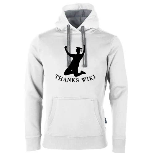 College Abschluss Jubel Thanks Wiki Männer Hoodie