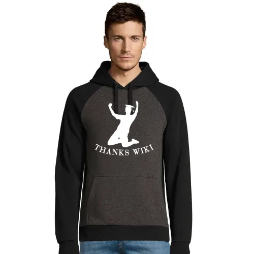 College Abschluss Jubel Thanks Wiki Männer Hoodie
